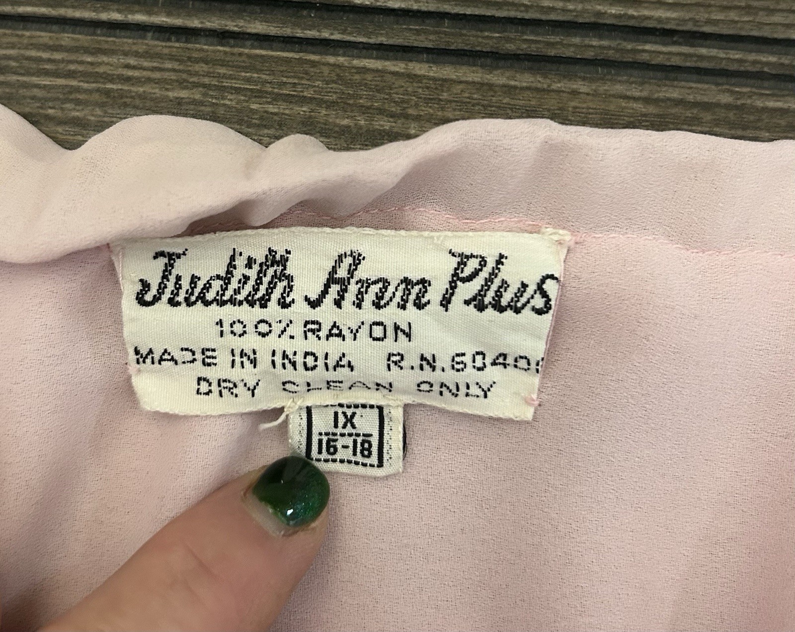Vintage Judith Ann Plus Creations Beaded Sequin Lace Blush Pink 2 Piece 16-18