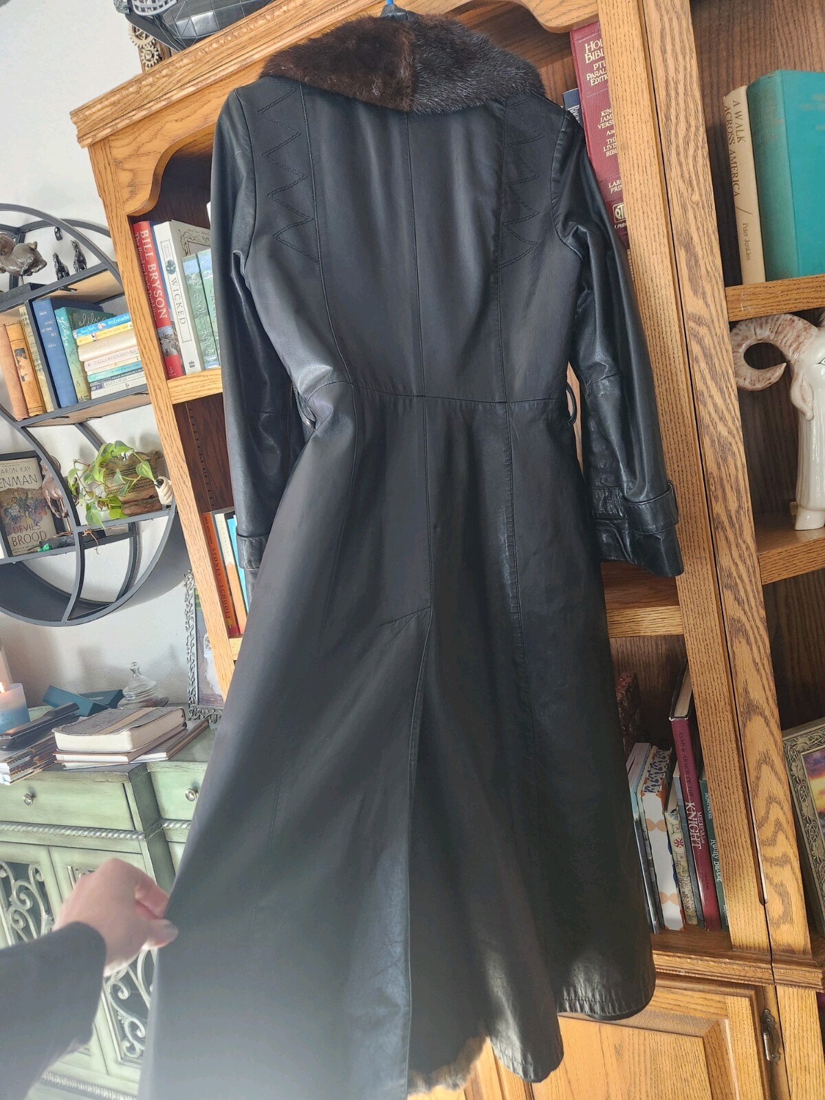 Saks Fifth Avenue Revillon Boutique Paris Trench Mink Hamster Leather Fur Coat