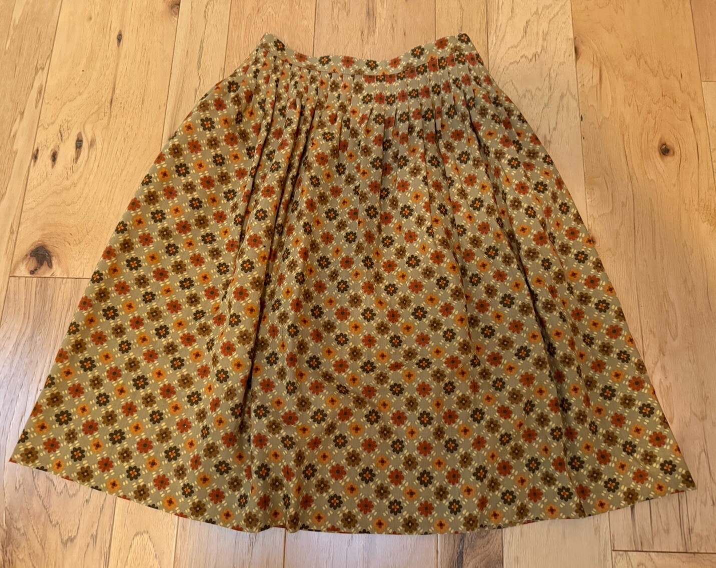 Vintage Boho Floral YSL Yves Saint Laurent Rive Gauche Skirt Paris Size 44