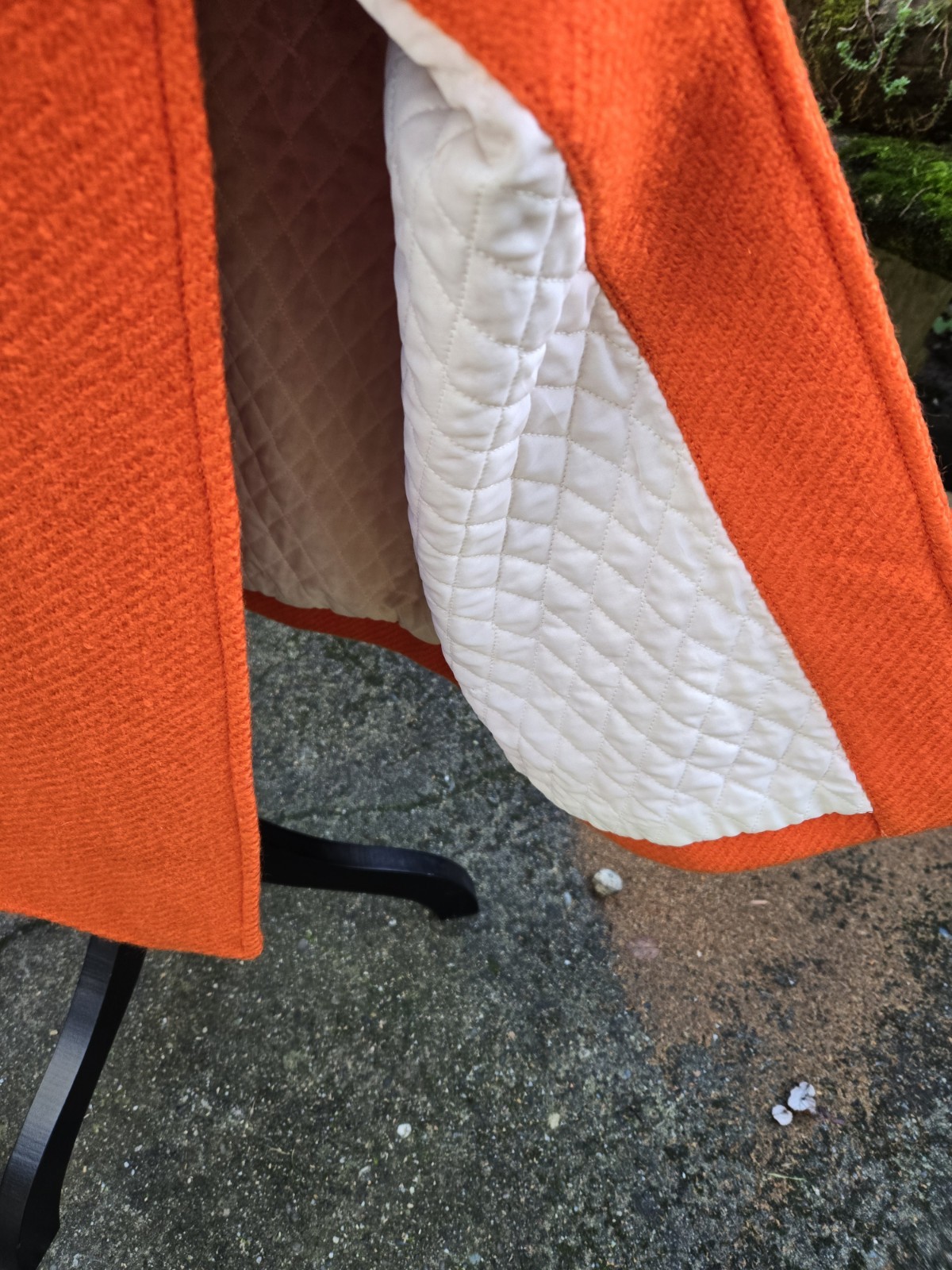 Vintage Rare 60’s Hyperbole Courreges Paris Orange Wool Womens Coat