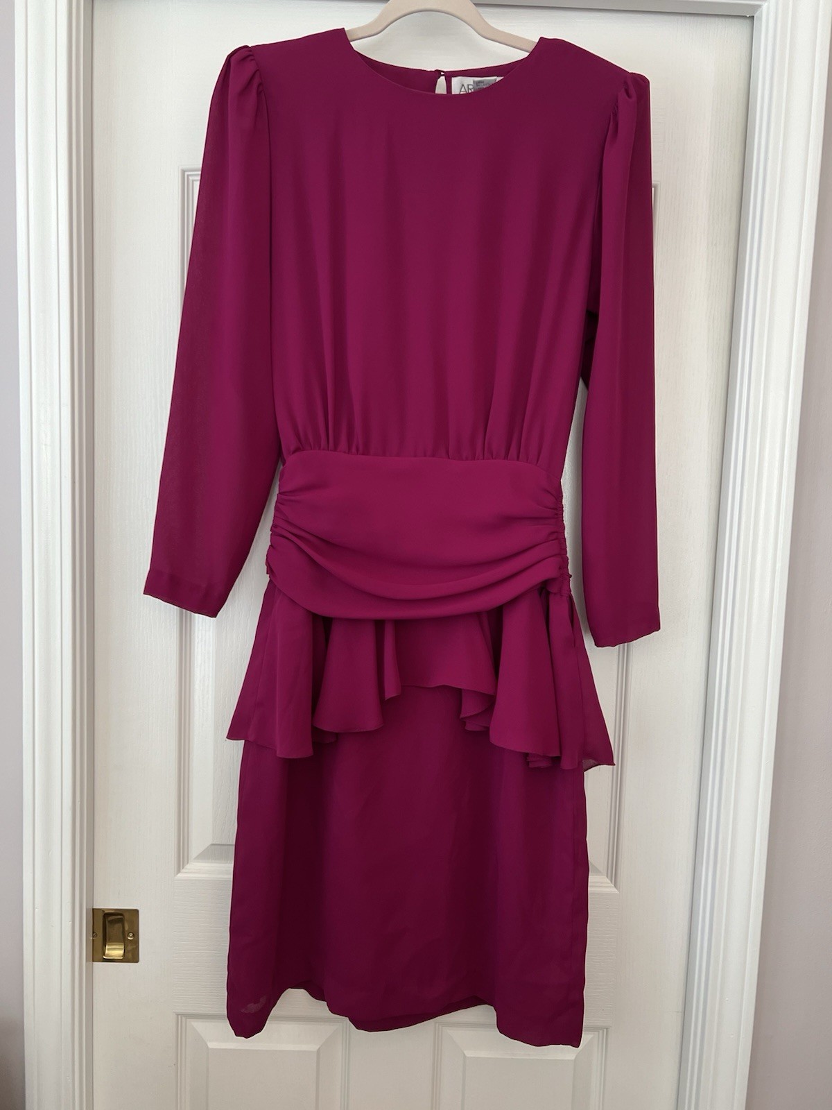 Vintage Argenti Pink Dress 80s Dallas Dynasty Cocktail Secretary Evening Sz 10