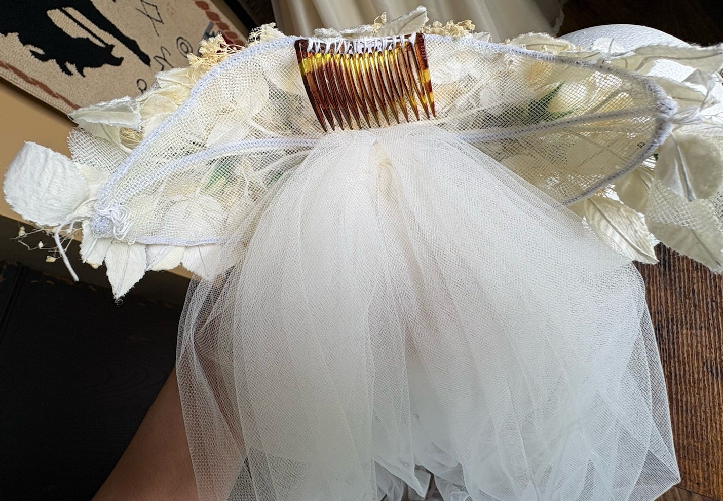 Vintage Renaissance 70’s Victorian Edwardian Wedding Dress Train Size 2/4P +VEIL