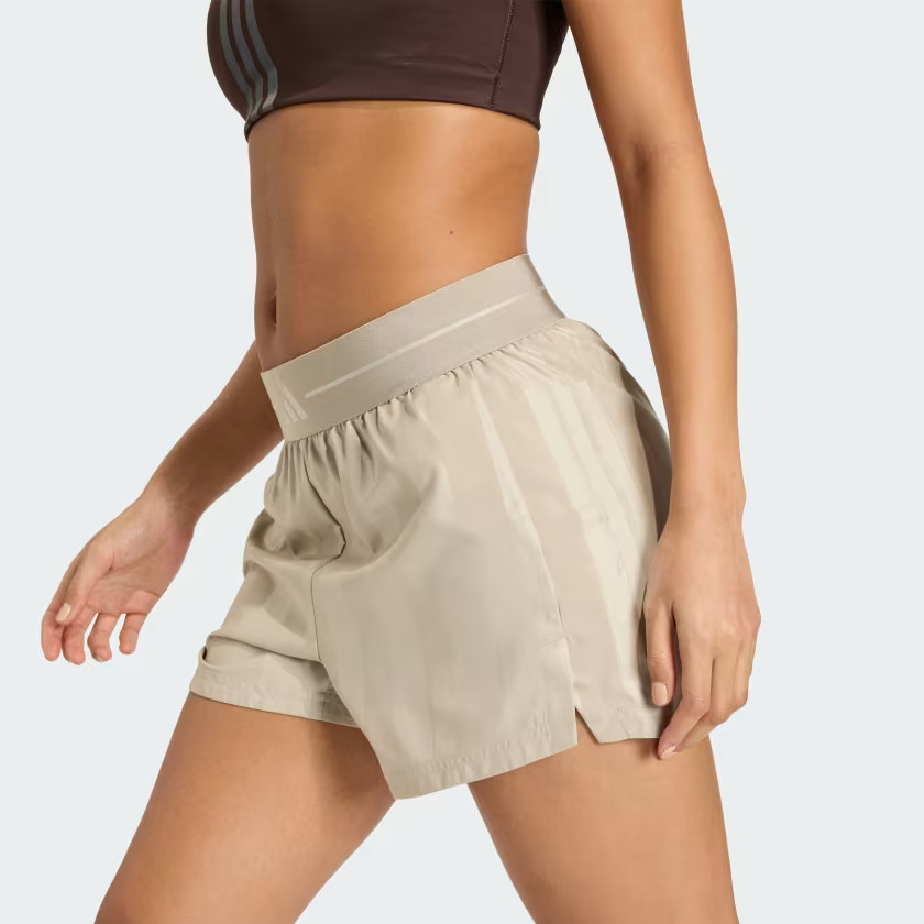 adidas women Hyperglam 3-Stripes Emboss Woven Shorts