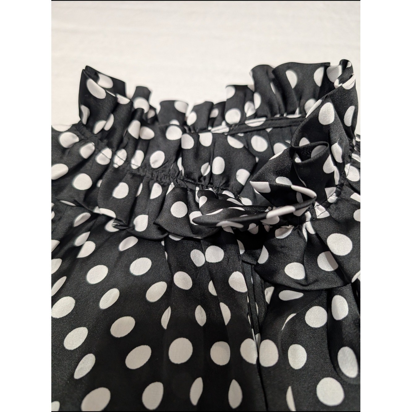 Black and White Polka Dot Halter Camisole Old Money Minimalist Business Casual