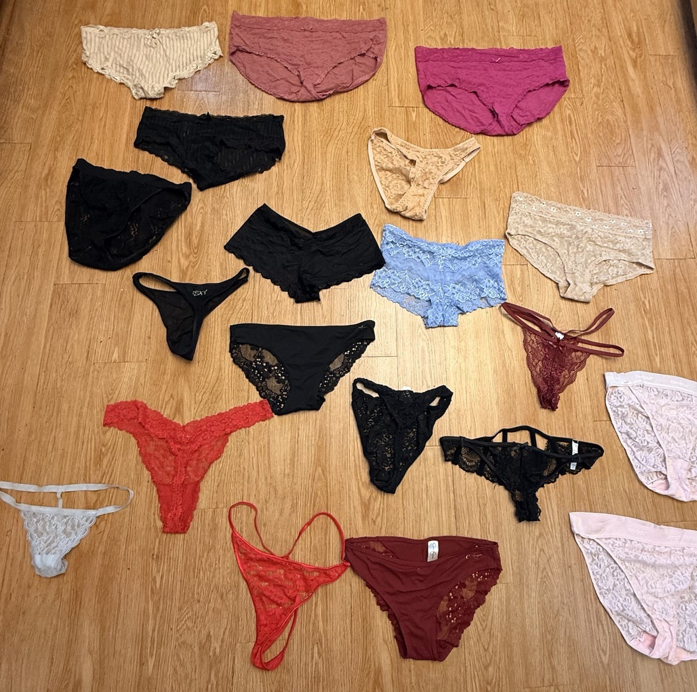 20 Vintage Panty Cutter Lot 2000s Low Rise Strappy Lace Thong Bikini ISSUES