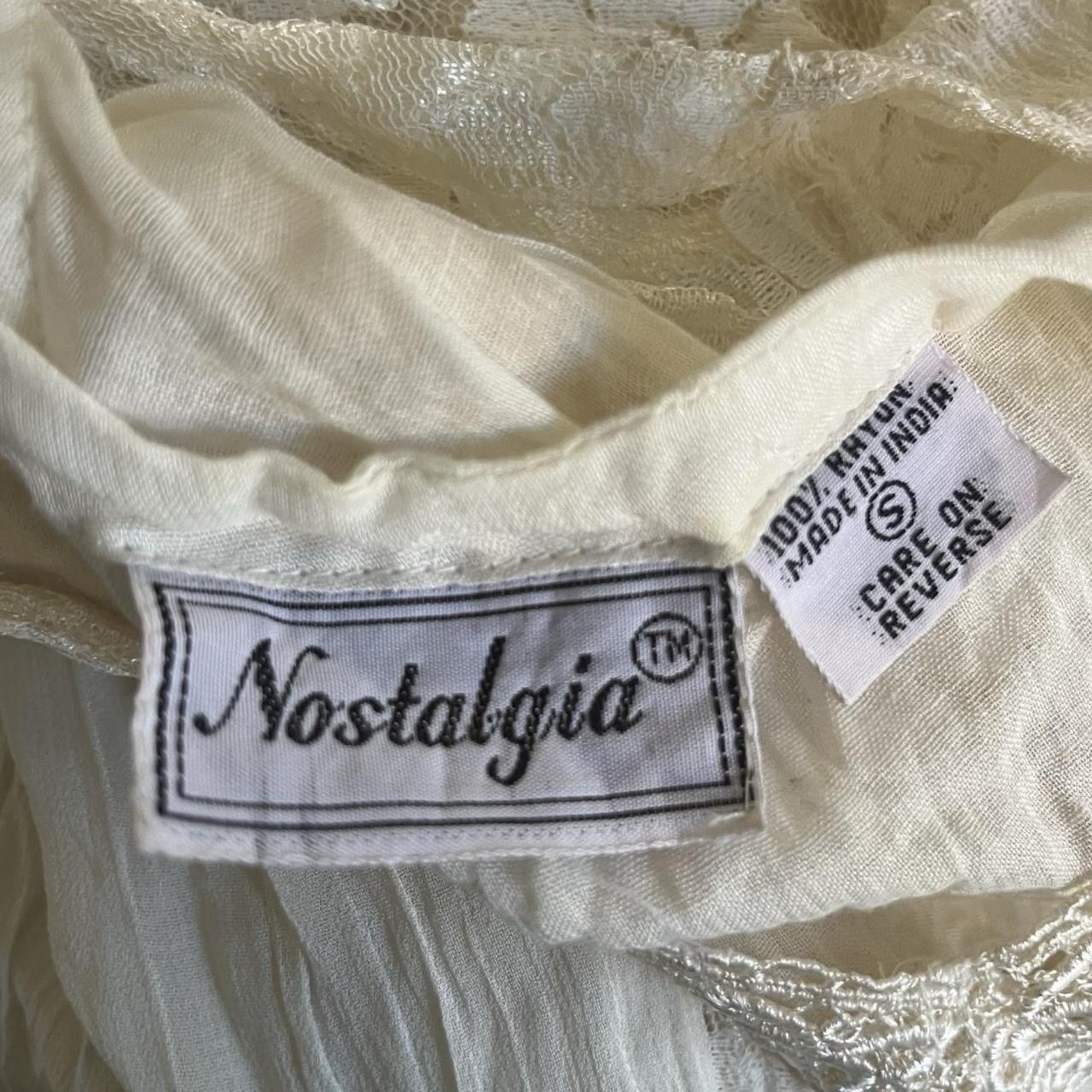 Vintage 80s White Ivory Lace Romantic Maxi Dress Nostalgia Size Small