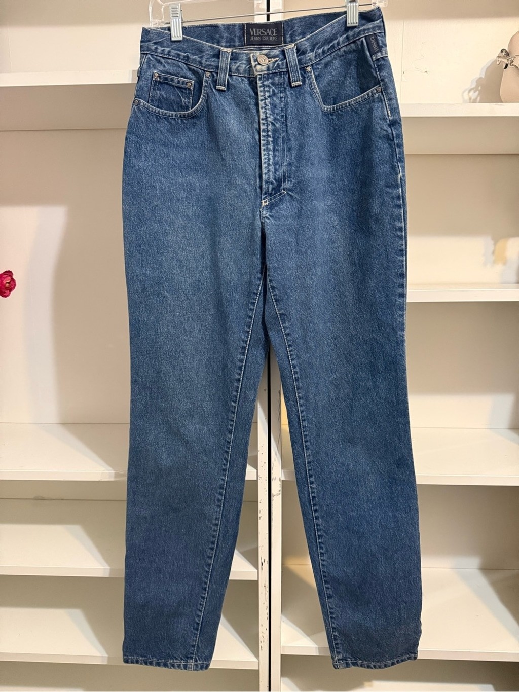 Versace Jeans Couture Medium Wash Relaxed High Waist Jeans 32| 46