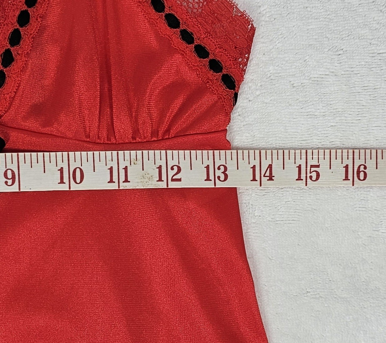 Vtg Pandora 2 Pc Sheer Peignoir Set Red Black Chiffon Small Babydoll Negligee