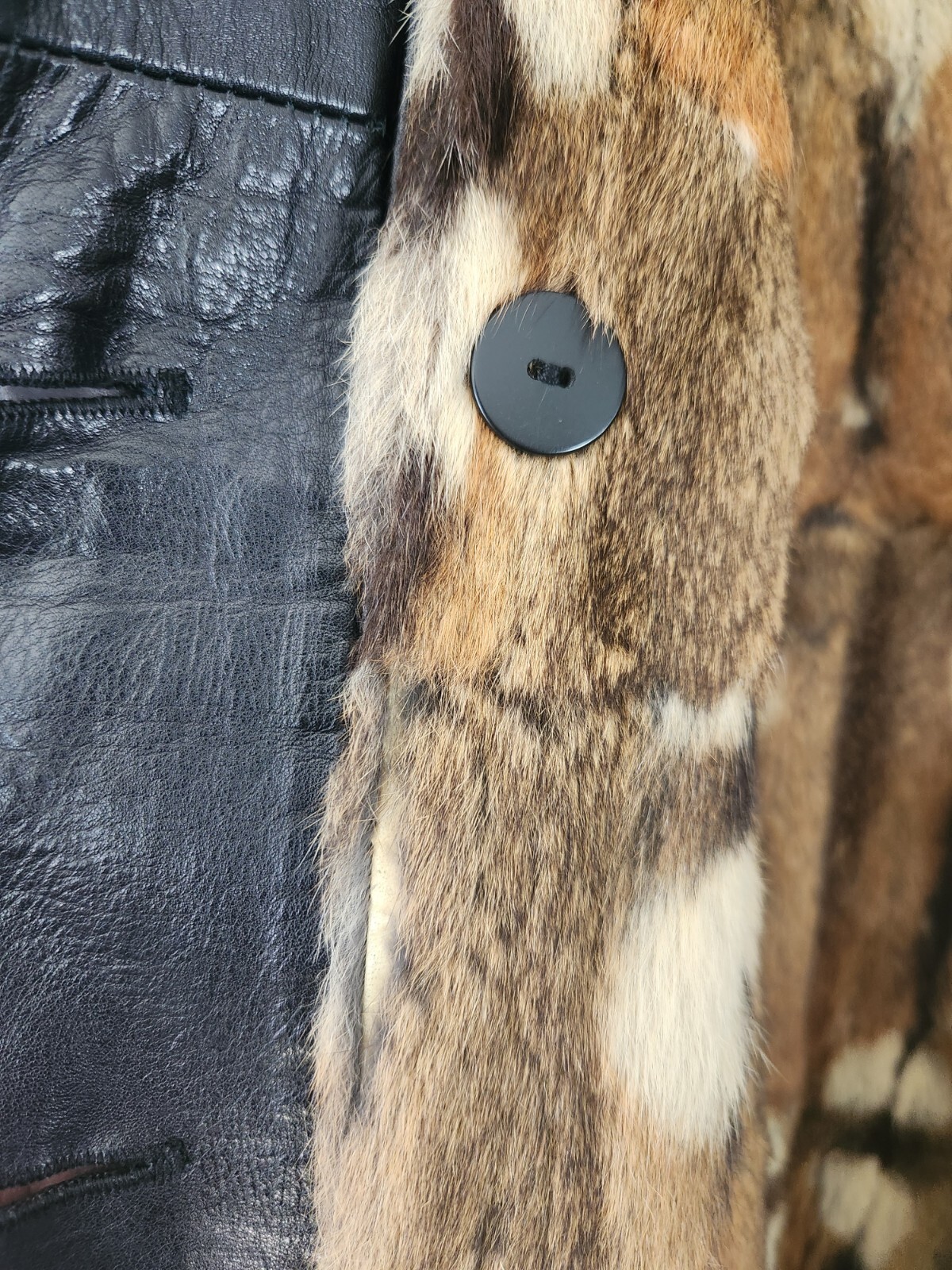 Saks Fifth Avenue Revillon Boutique Paris Trench Mink Hamster Leather Fur Coat