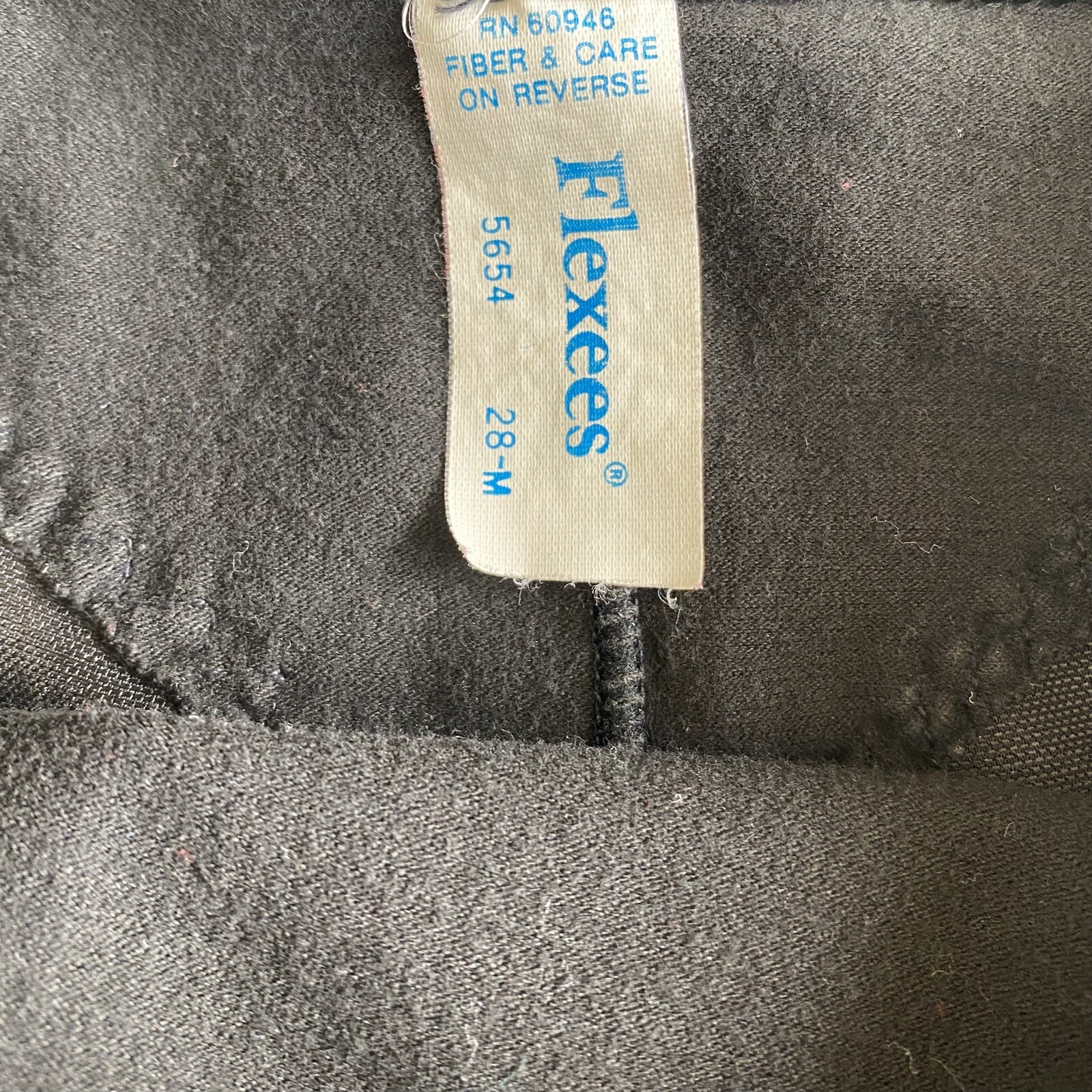 Vintage Flexees Black Control Hi Cut Waist Shaper Panties #5654 Union Label Med