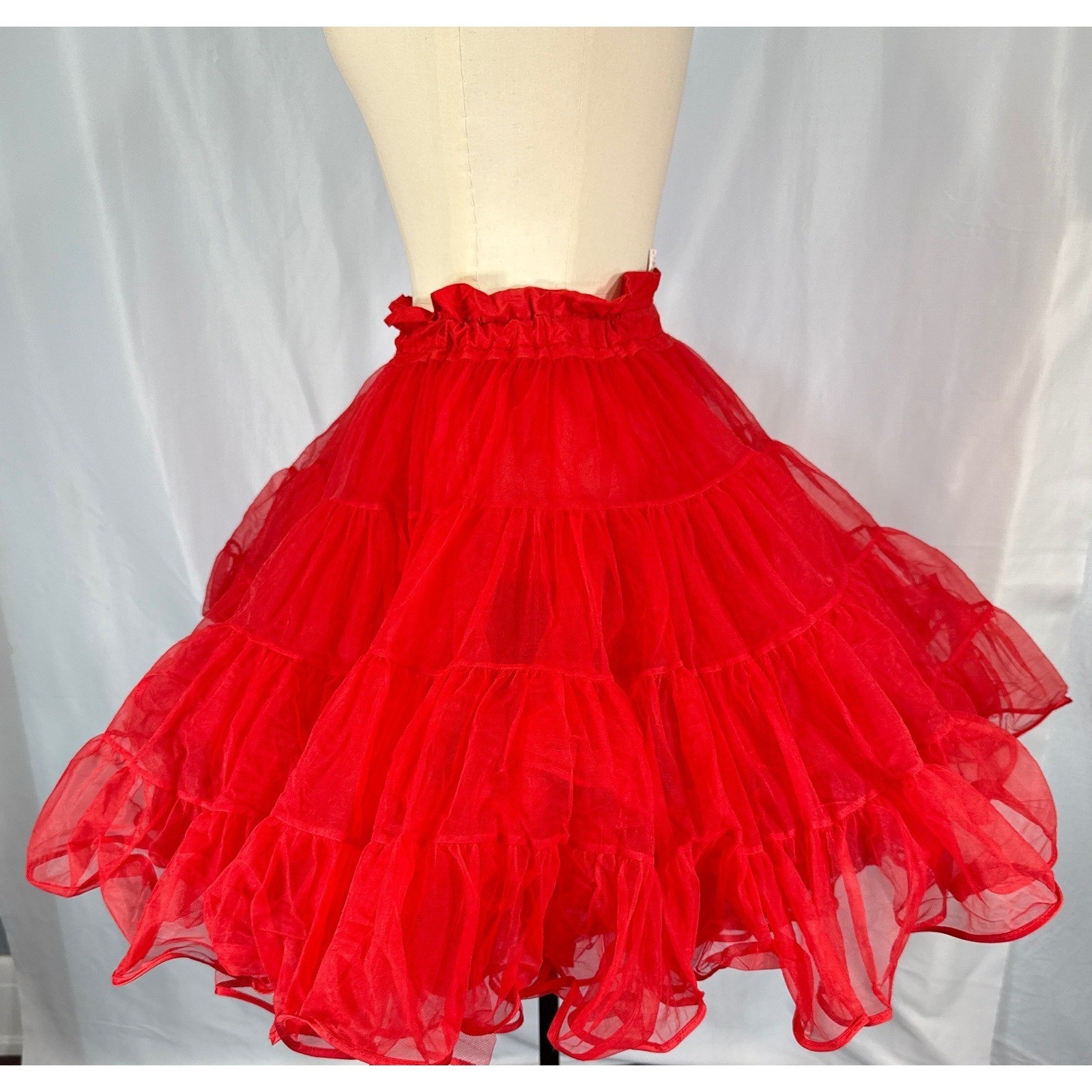 Vintage Malco Modes Red Square Dance Petticoat Crinoline 575 Partners Please S