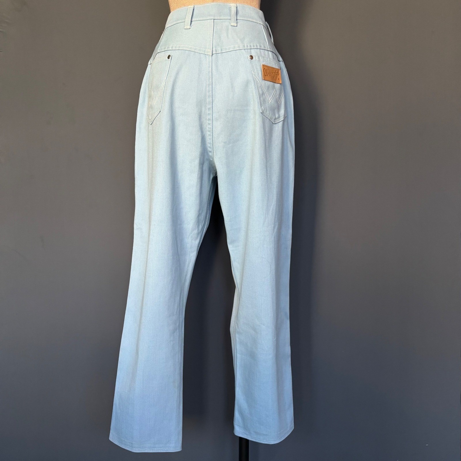 Vintage Wrangler Misses Jeans | Prentice Zip | Size 18 | Wide Leg 1970s 1960s