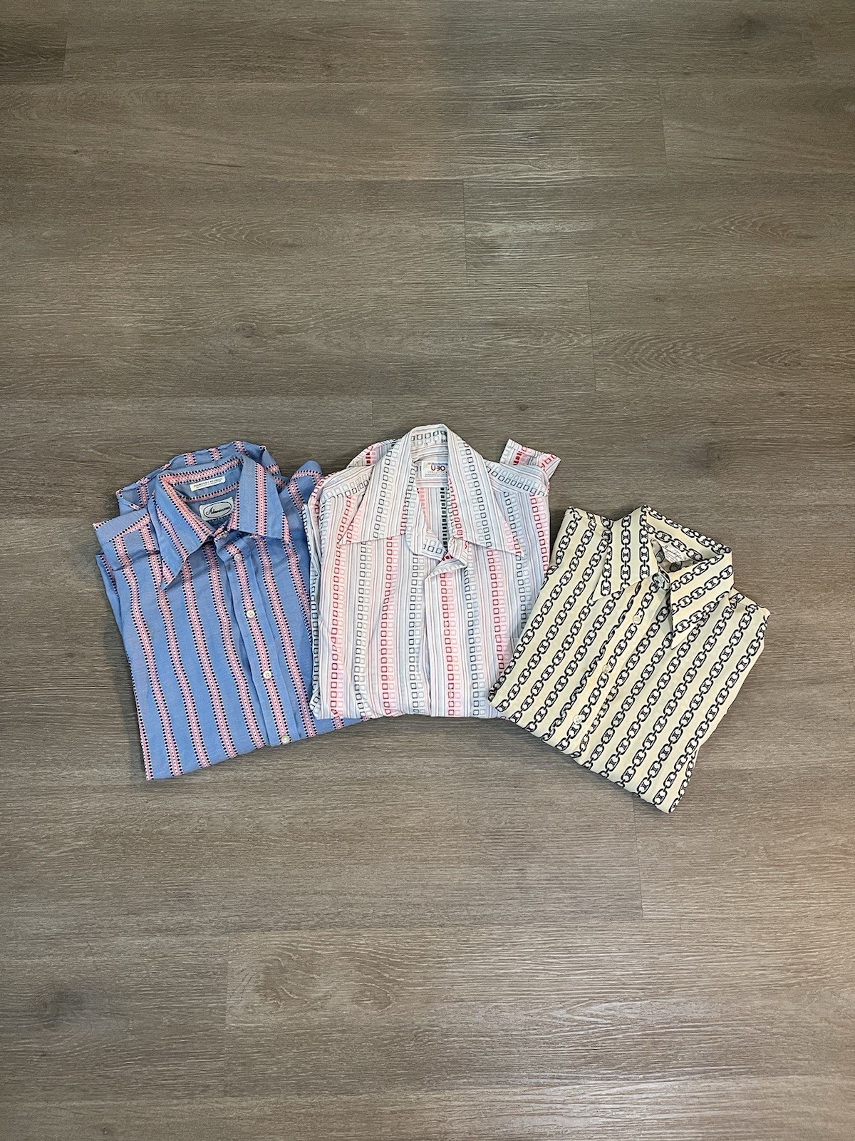 Vintage Disco Shirts Bundle Lot Wholesale Men’s 60s 70s Floral Hippie Polyester
