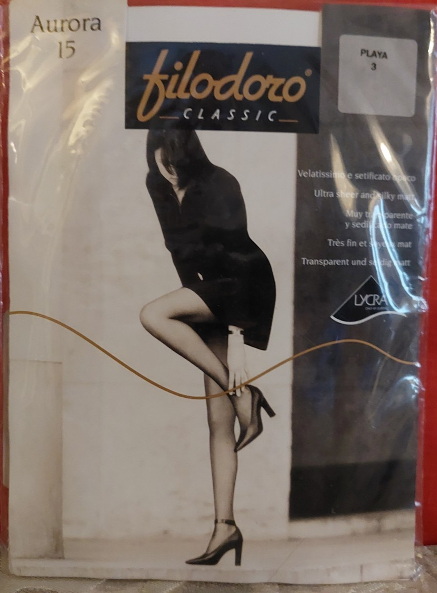 Vintage Pantyhose Filodoro Classic Aurora 15 Color Playa Size 3 BFRIP2