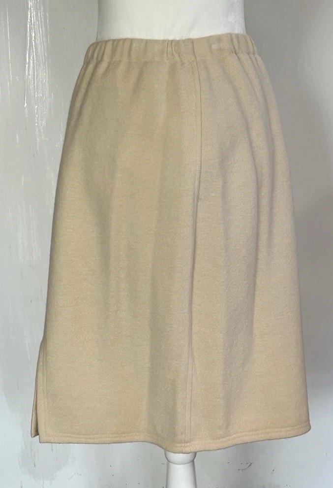 Vintage Geiger Austria Ivory Wool Coat and Skirt Matching Set Size 40/46