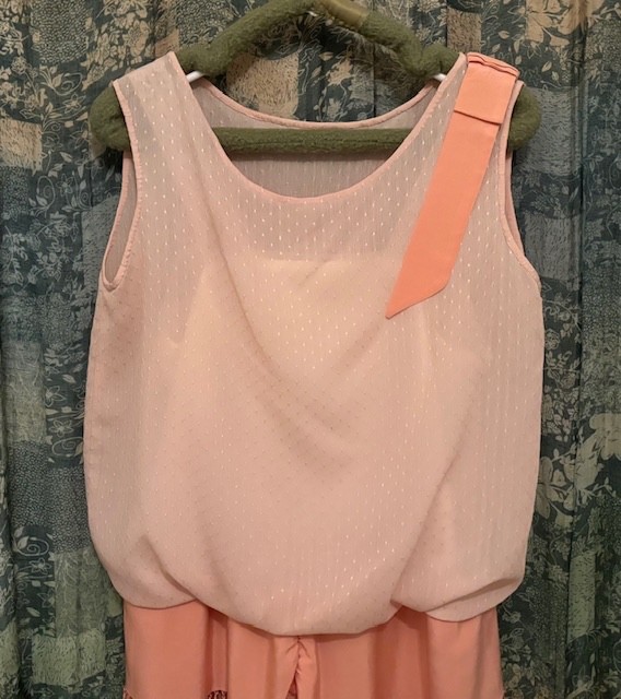 Vintage 1920&rsquo;s Fringed Apricot Flapper Dress S/M. Remade Bodice Excellent