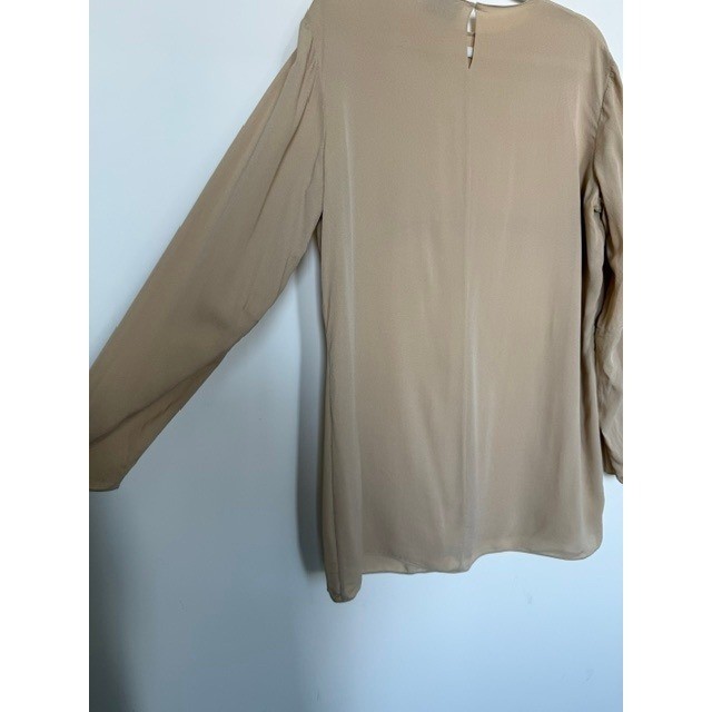 Vintage Emanuel Ungaro 100% Silk Cream Tunic Blouse Size 14