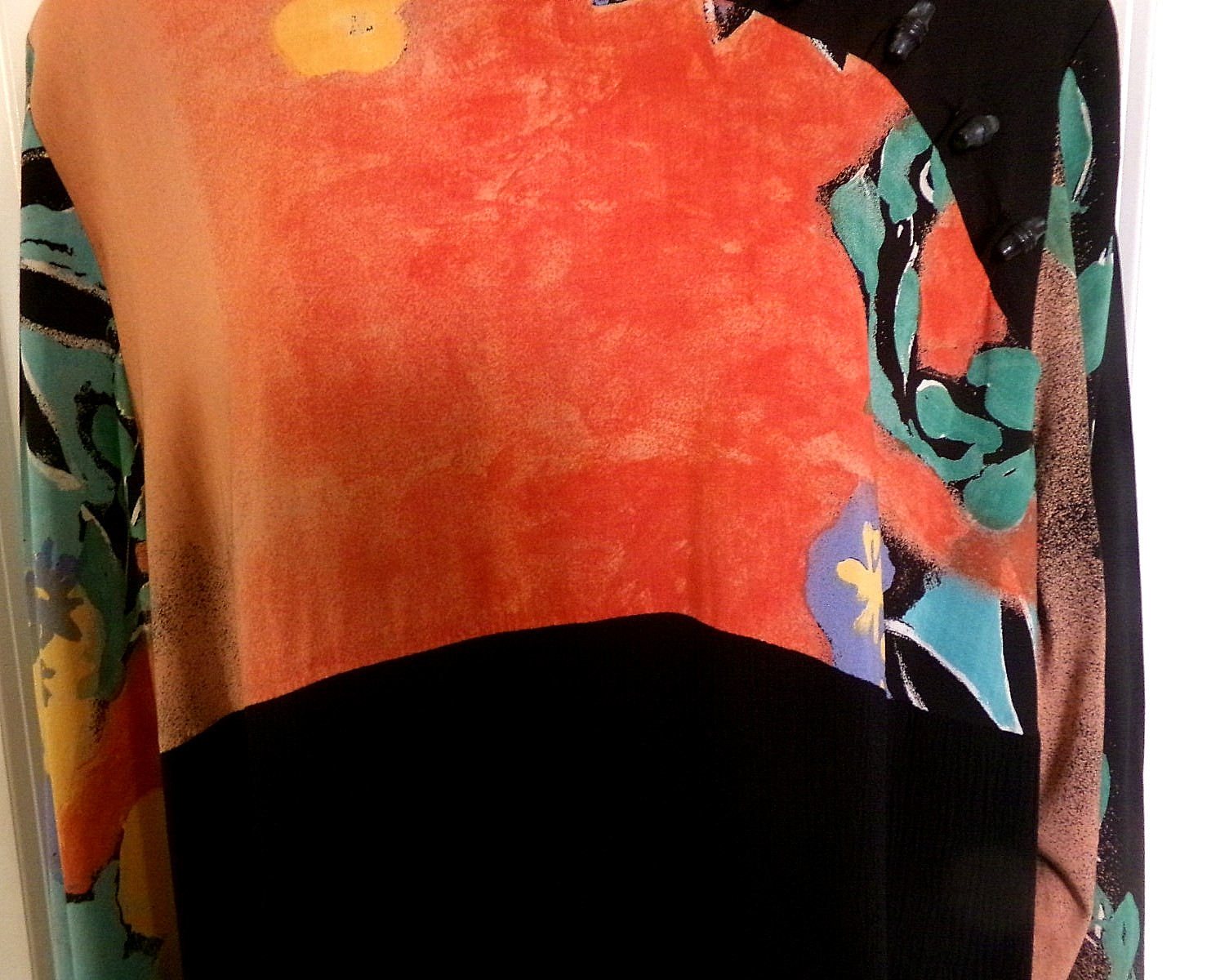 VINTAGE SHARON ANTHONY WOMAN RAYON DRESS/ORIENTAL – See Description for Size