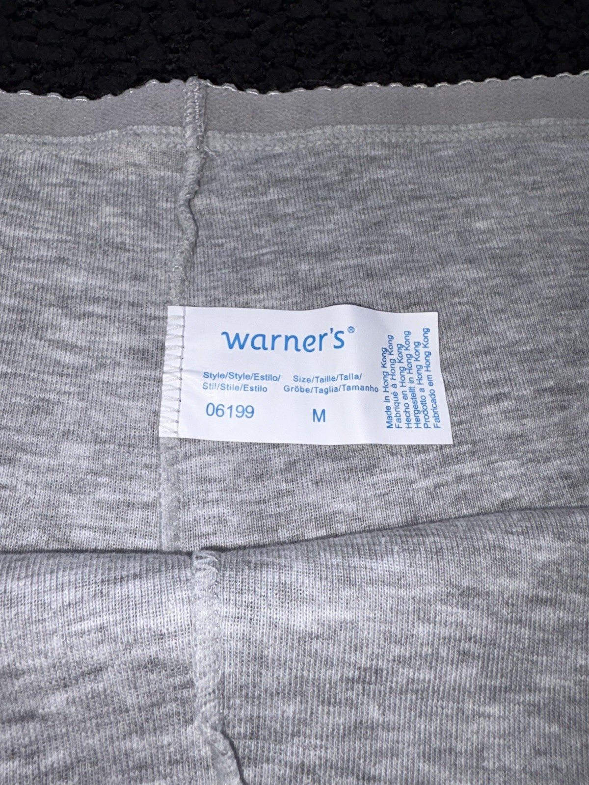 Warner’s Y2K Brief Shortie Gray Cotton 6 M Panty Bikini Underwear Very Soft