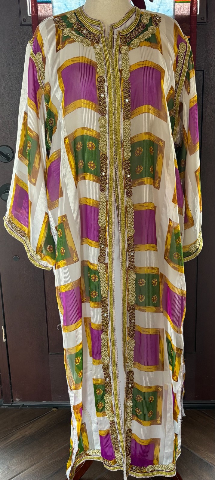 Vtg mid 60&rsquo;s – 70&rsquo;s 2pc Moroccan Caftan Set Sz L-XL