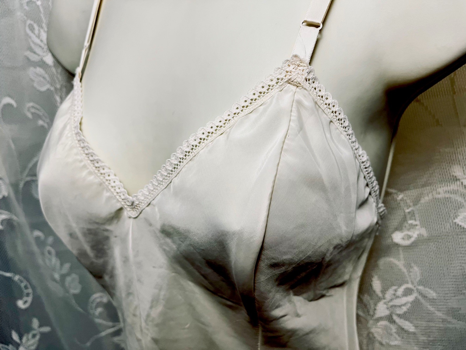 Vtg 50s 60s Barbizon Tafredda Full Slip White
