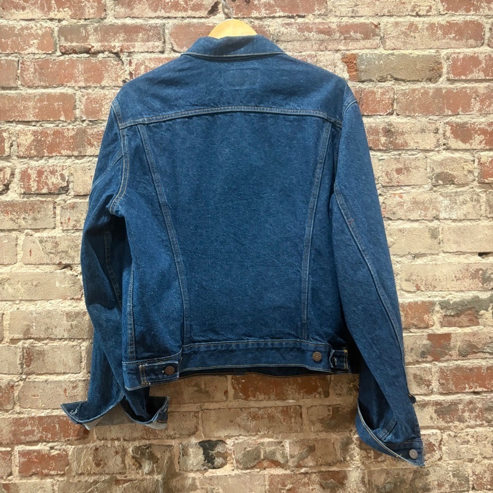 Levi Strauss Co Denim Trucker Jacket Blue Size 46 Womens XL Vintage Made in USA