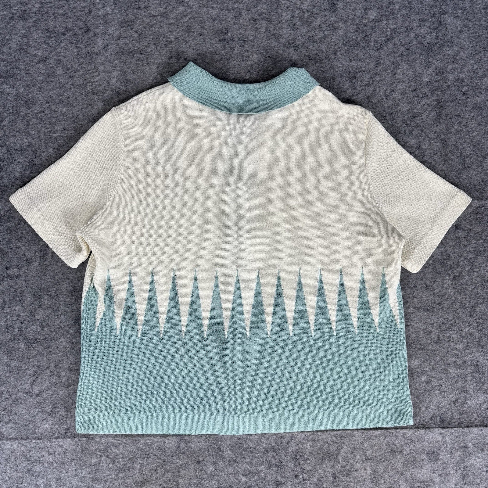 Vintage 70s Kimberly Knit Polo Women’s Size 20 Rockabilly Mod Disco Sweater Golf