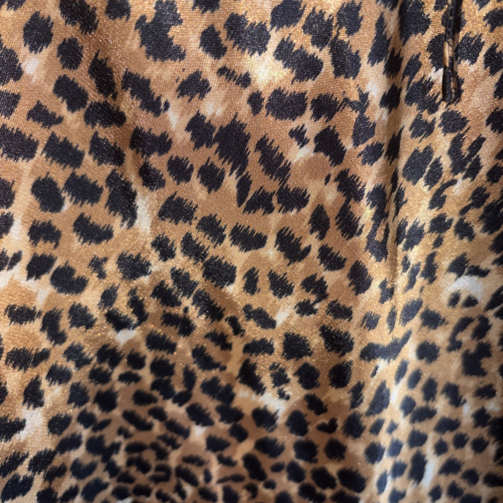 Vintage August Silk Intimates Cheetah Leopard Large Polyester Nightgown lingerie