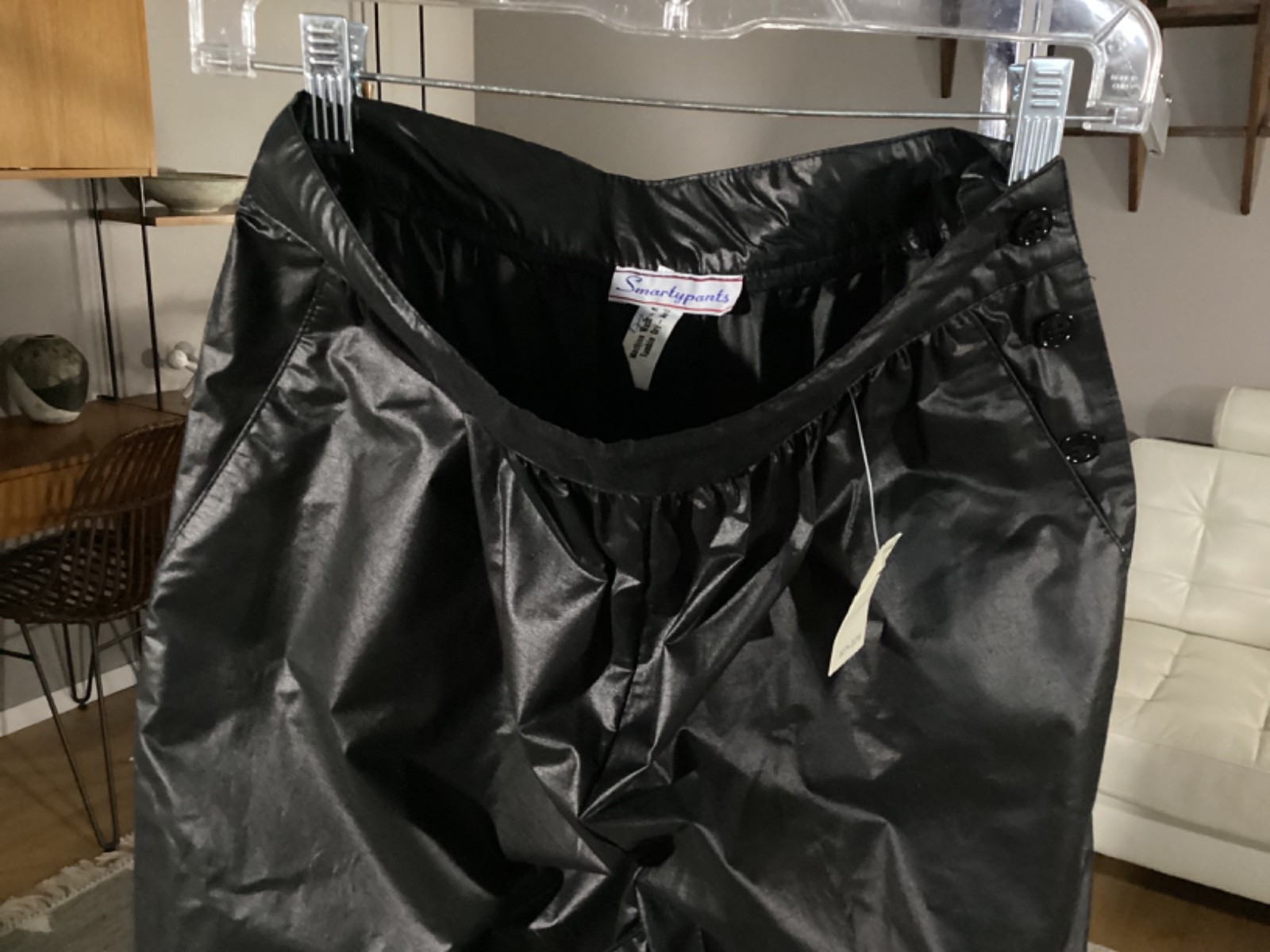 Vintage 80&rsquo;s NOS Smartypants Black high Waisted Lightweight Pants New With Tag