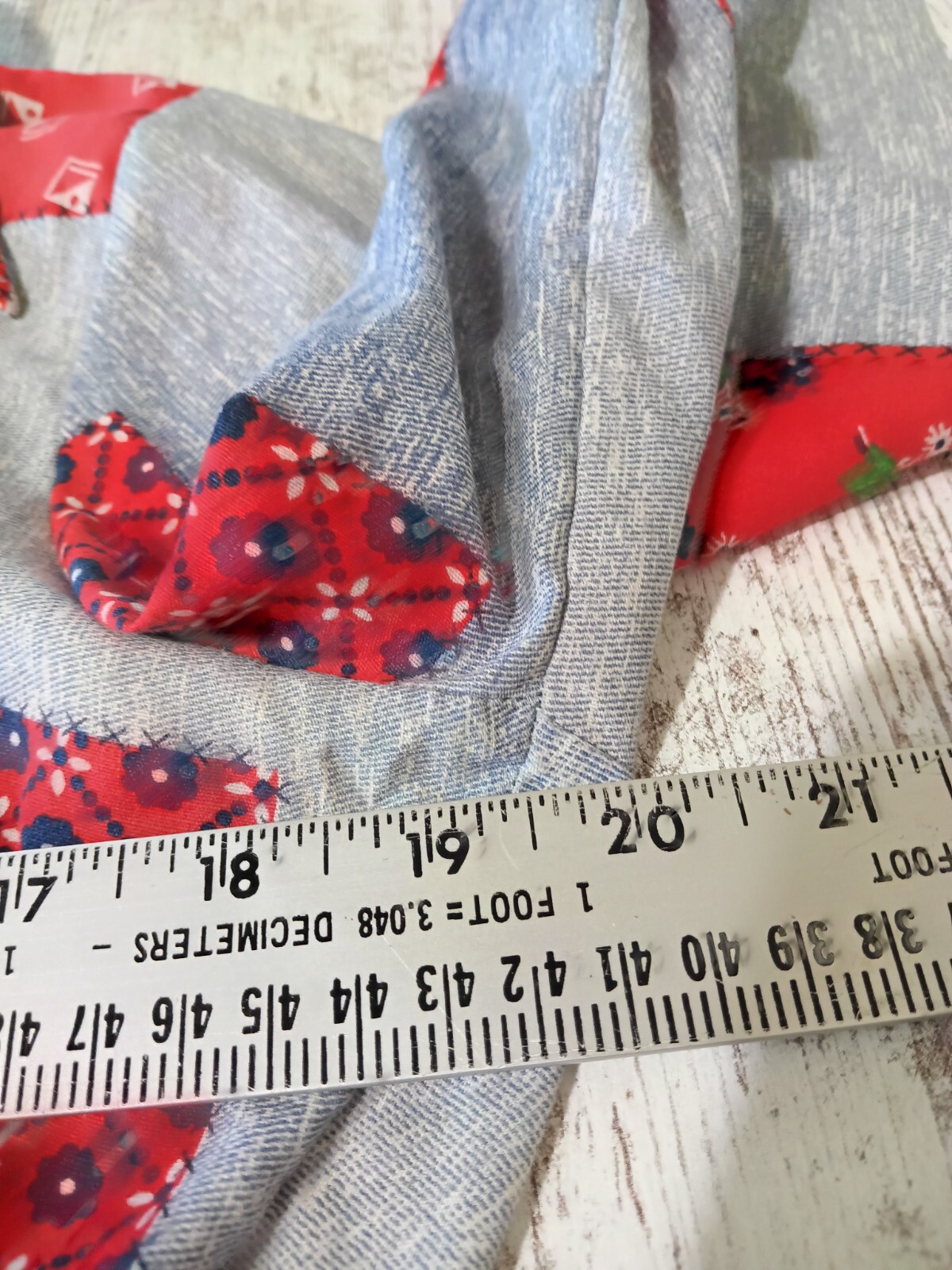 Vintage JCPenney Gaymode Patchwork 70s Bodysuit Shirt Snap Crotch Quilt Look
