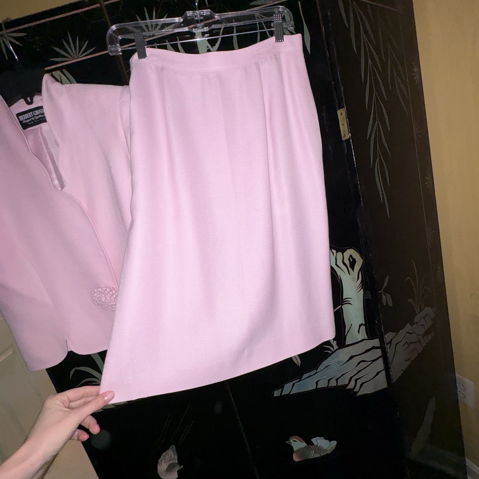 Vintage Pink Women&rsquo;s Skirt Set – Elegant Two-Piece Ensemble, Stunning!