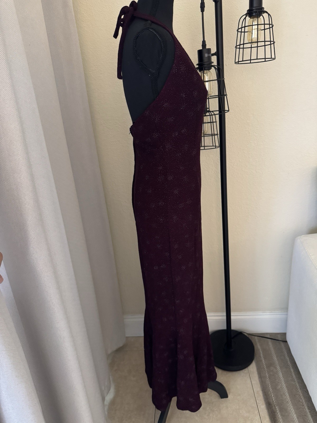 Vintage Scott McClintock Millennium 2000 Halter Mermaid Gown Dress Size 8