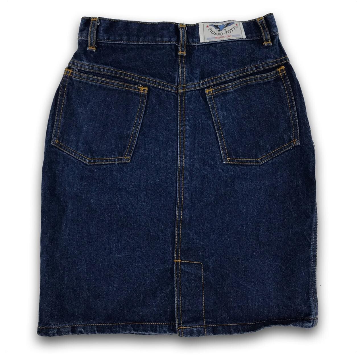 Vintage 1990&rsquo;s FILIPPO TOTTI DENIM JEAN SKIRT – Waist 23 Inches