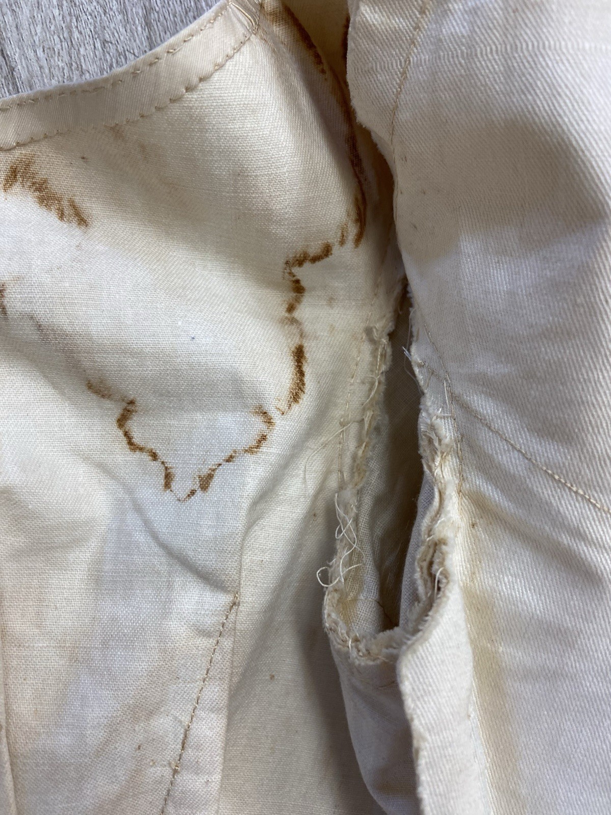 Antique Victorian Ivory Colored Silk Moire Lace Up Back Pointed Bodice AS IS