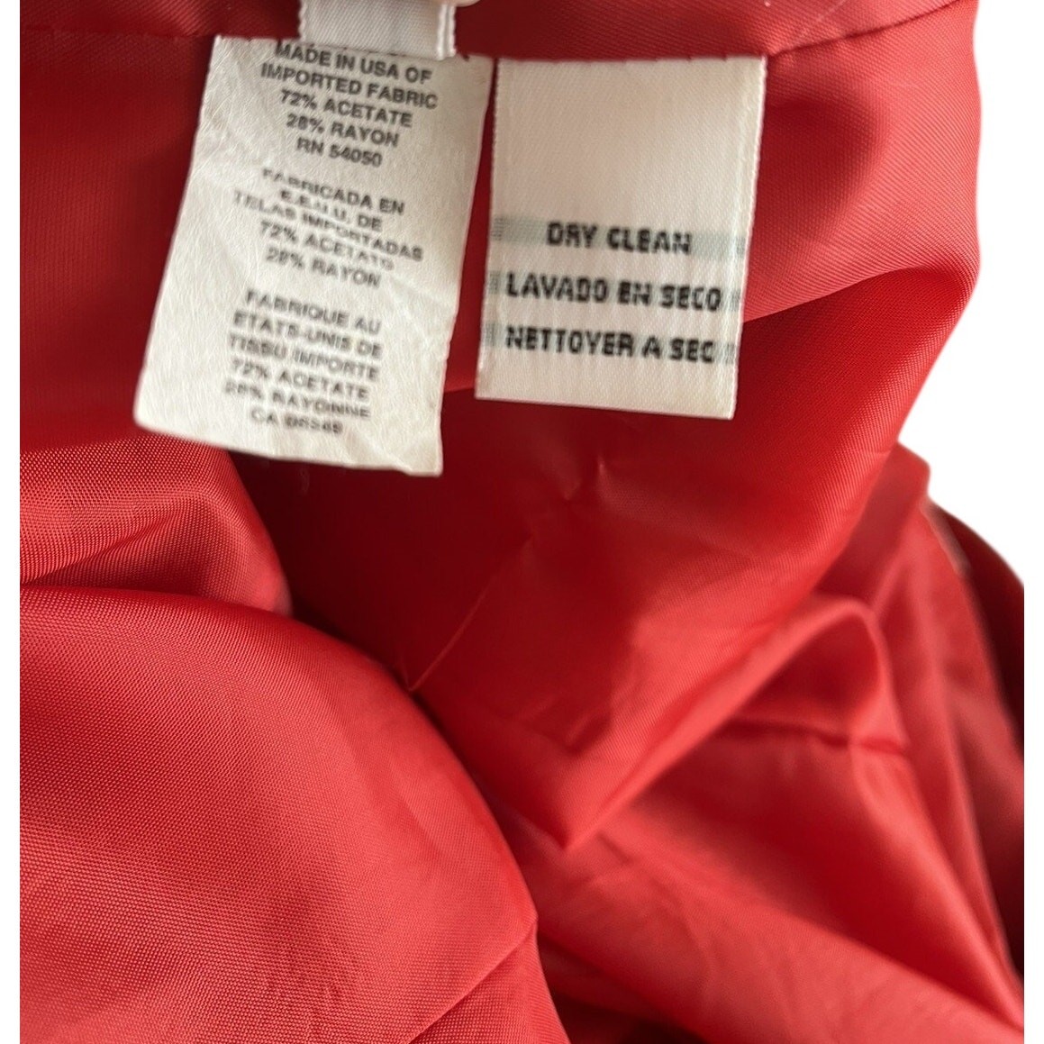 Vintage Christian Dior Y2k Red Double Breasted Skirt Suit Set Size 12
