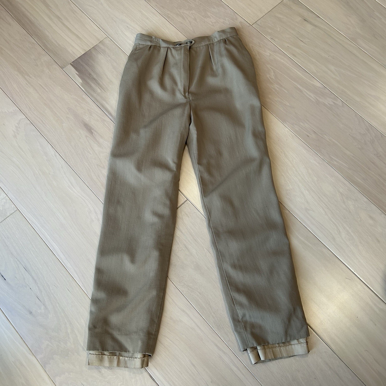 Vintage Christian Dior Petite Brown Wide-Leg Dress Pants Women&rsquo;s 25×26
