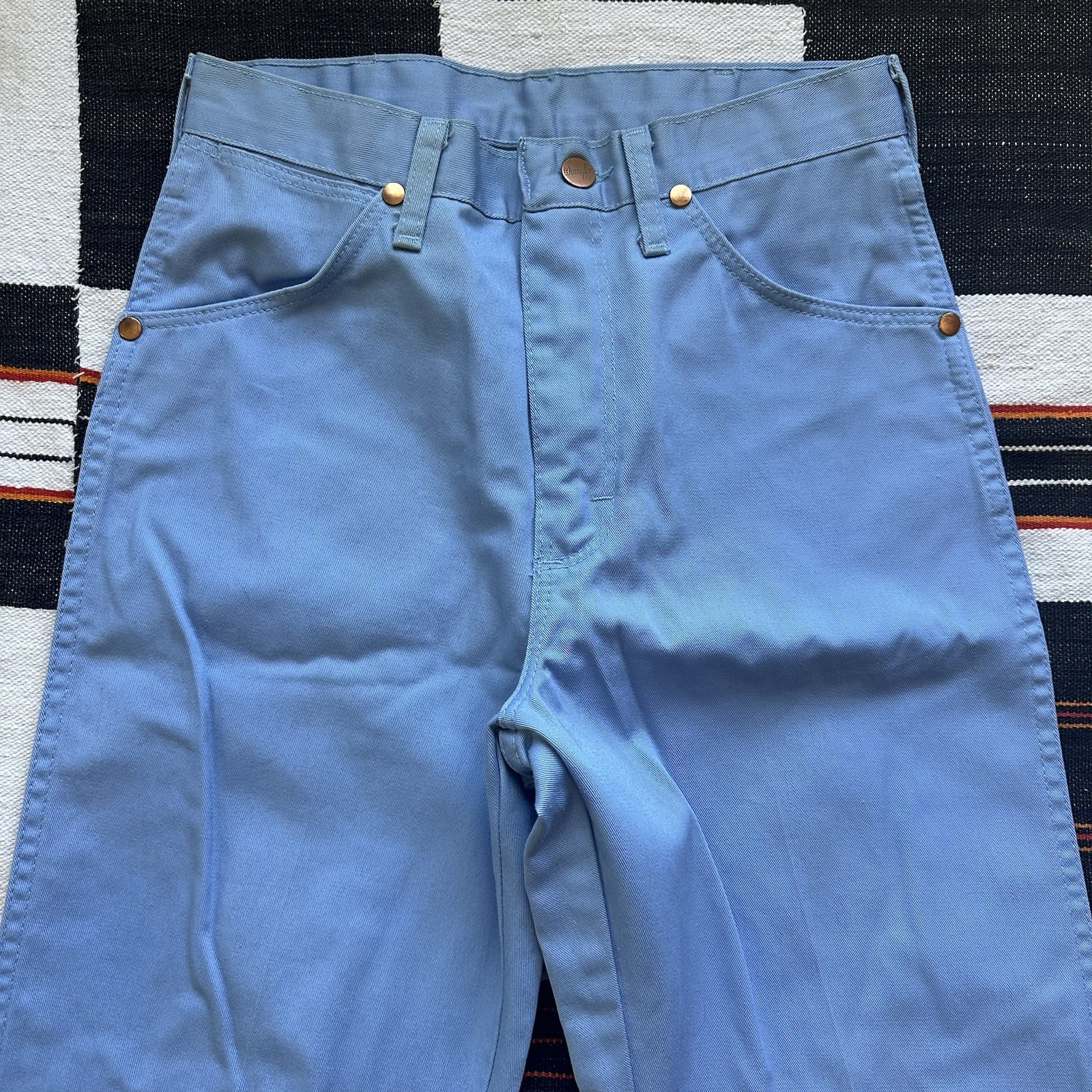 Vintage 60’s/70’s Wrangler Blue Sta-Prest Jeans. Women’s. Western. Rare. 26/33