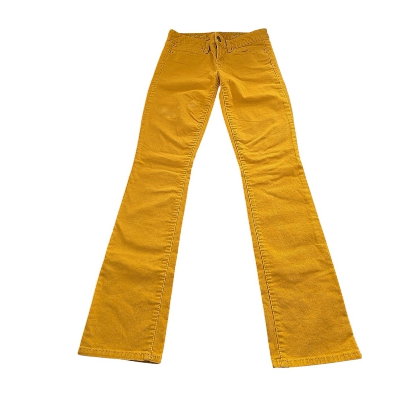 GAP 1969 Mustard Yellow Corduroy Low Raise Straight Leg Pants