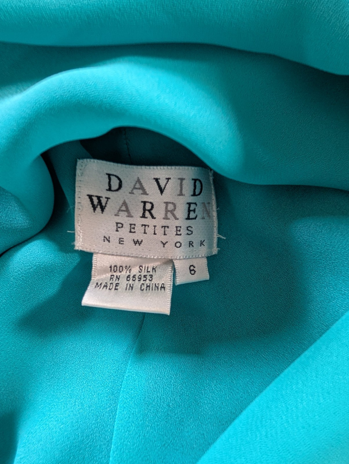 David Warren Petite Silk Floral Midi Dress Teal Purple Cutout Back Size 6P