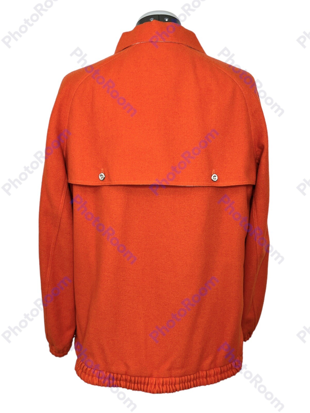 COURREGES Paris Hyperbole Vintage 1970’s Orange Wool Jacket Collared Outerwear