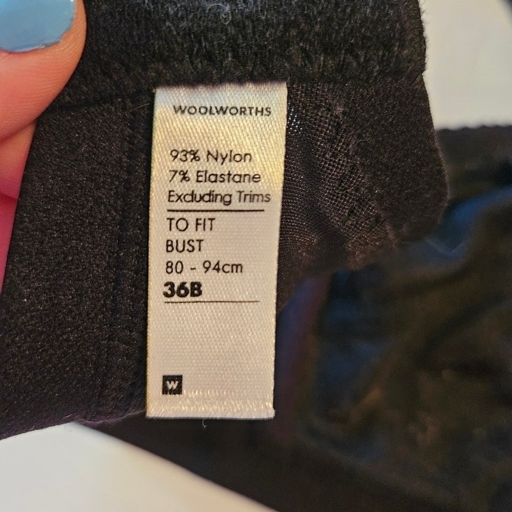 Vintage Woolworths Size 36B Bra Wireless GUC