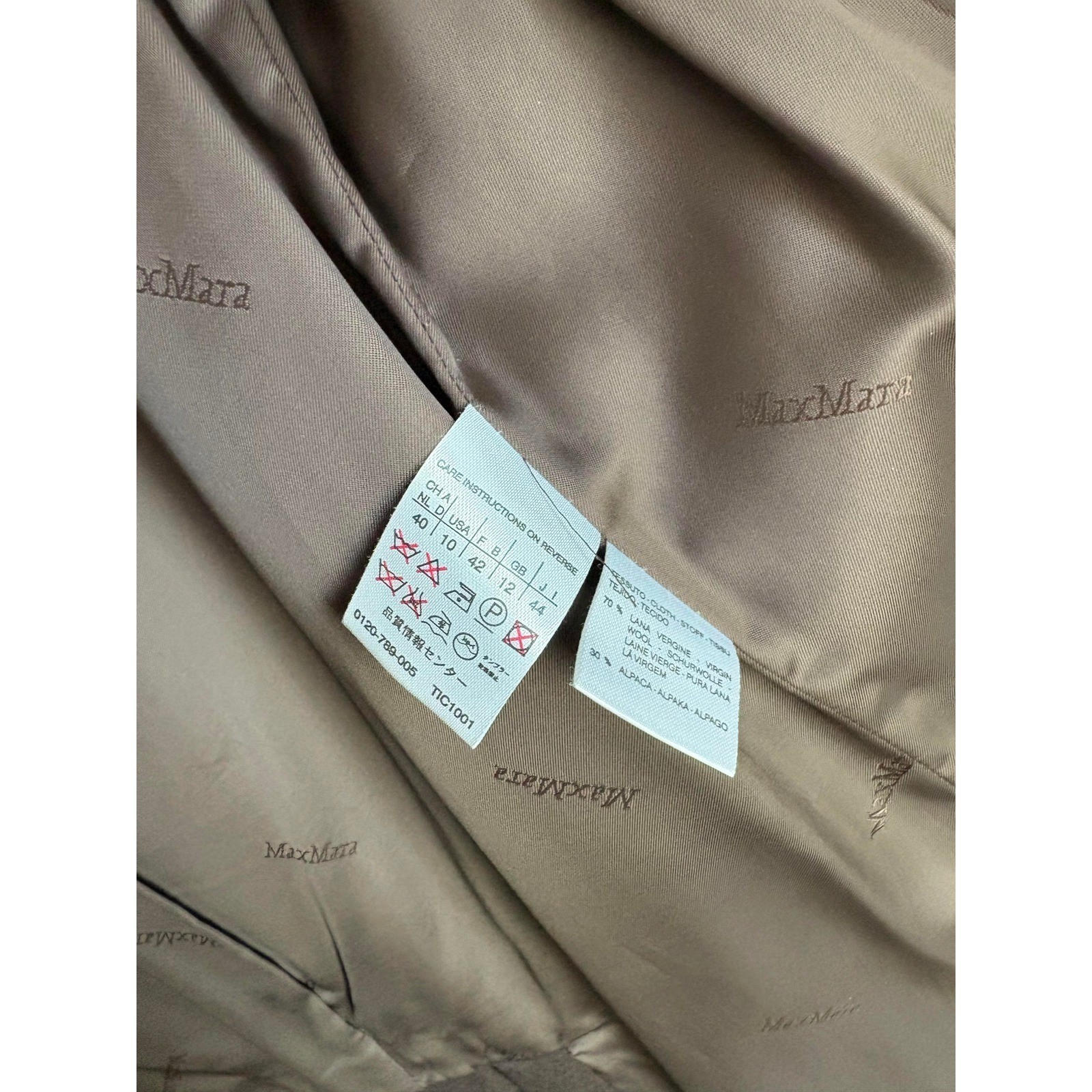 Vintage Max Mara Alpaca Wool Belted City Overcoat Old Money Quiet Luxury Preppy