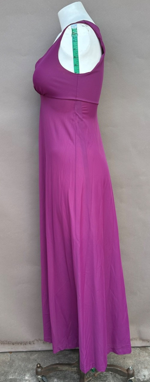 Vintage John Kloss Peignoir Set Small Purple Robe Nightgown Old Hollywood Glam