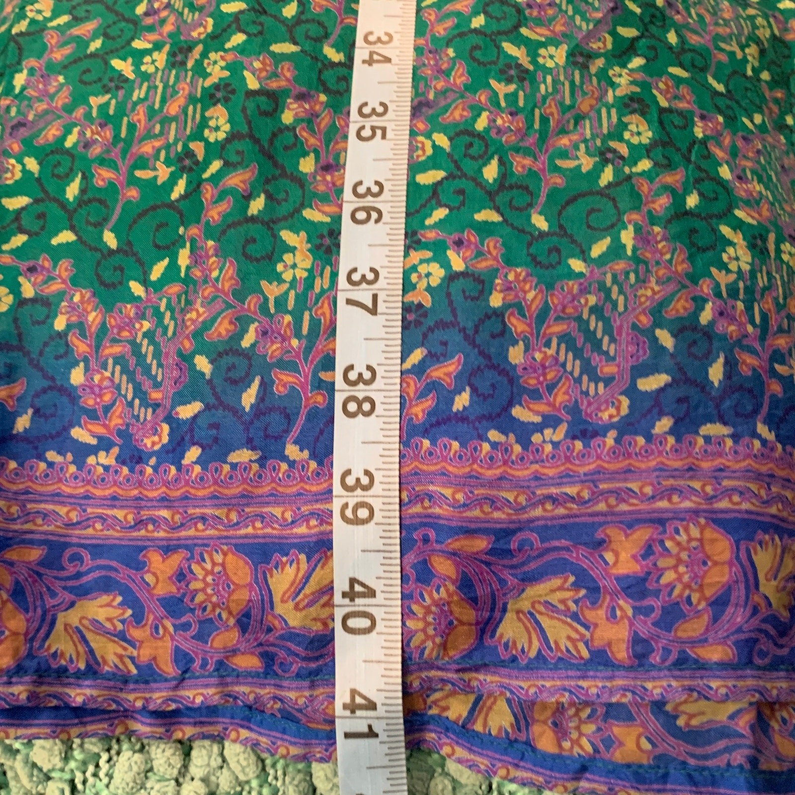 SEVENTIES 70&rsquo;s India SILK Mixed PATCHWORK Block Print HIPPIE BOHO Gypsy Dress