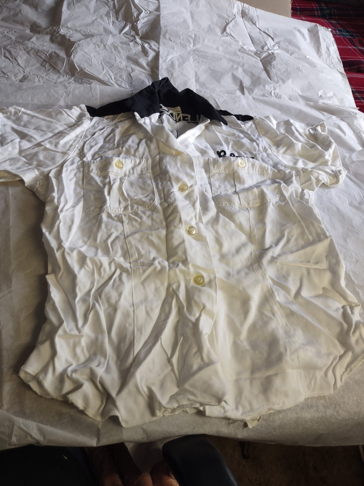 Vint 60&rsquo;s WOMEN&rsquo;S Bowling Shirt Stitched LADYS Button Up S-CAPITAL DISTRICTBPAA