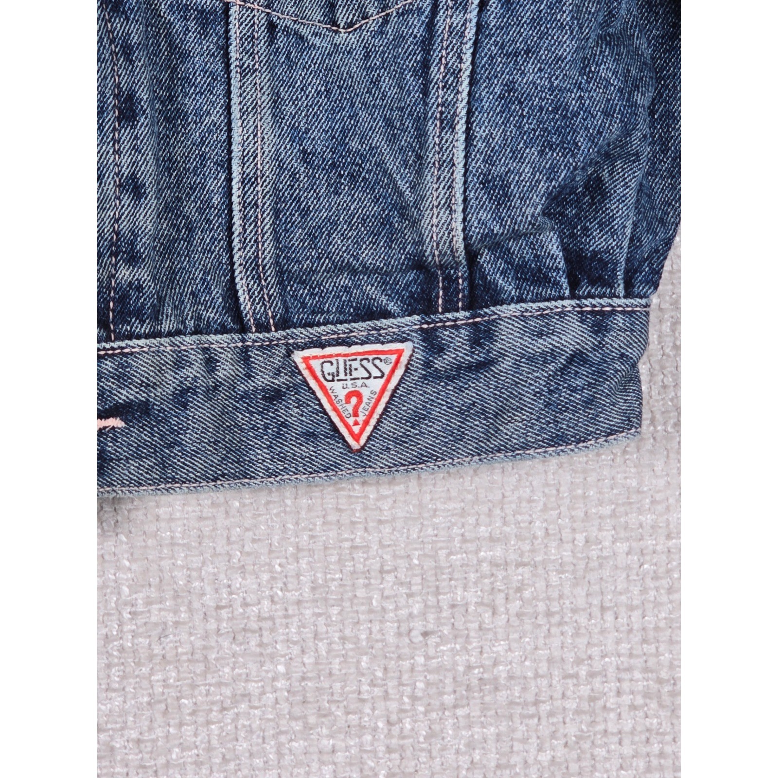 Vintage Guess Demin Jacket Georges Marciano Acid Wash Grunge Made in USA