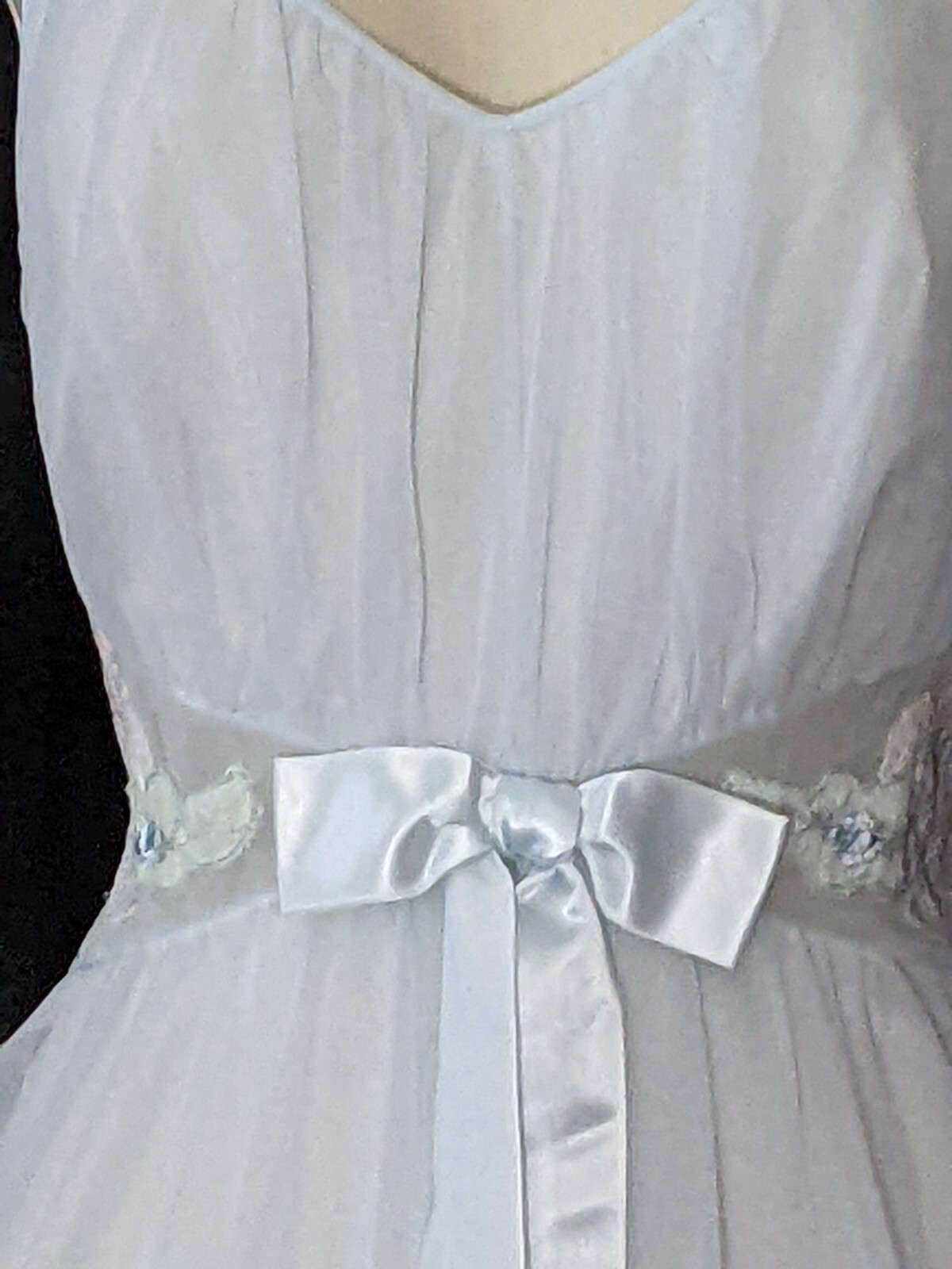 Vintage Shadowline Chiffon Dressing Gown Robe Lingerie Nightgown Blended Set M
