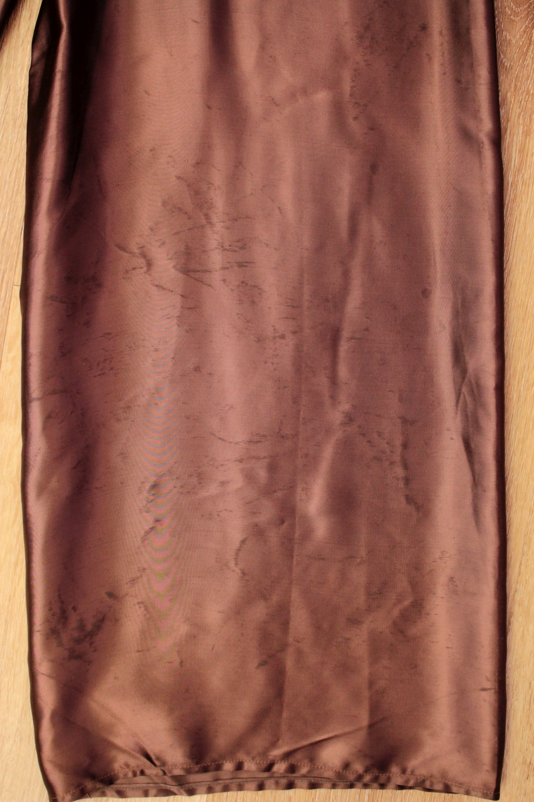 VTG Women&rsquo;s 40s Brown / Bronze Satin Side Button Wide Leg Pajama Pants S/M 1940s