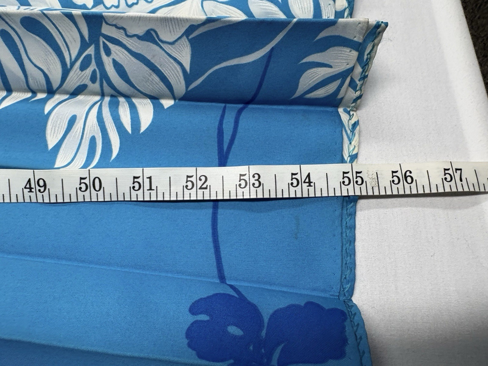 Resort Line Vintage 70’s Hawaiian Caftan Pleated Blue Dress One Size