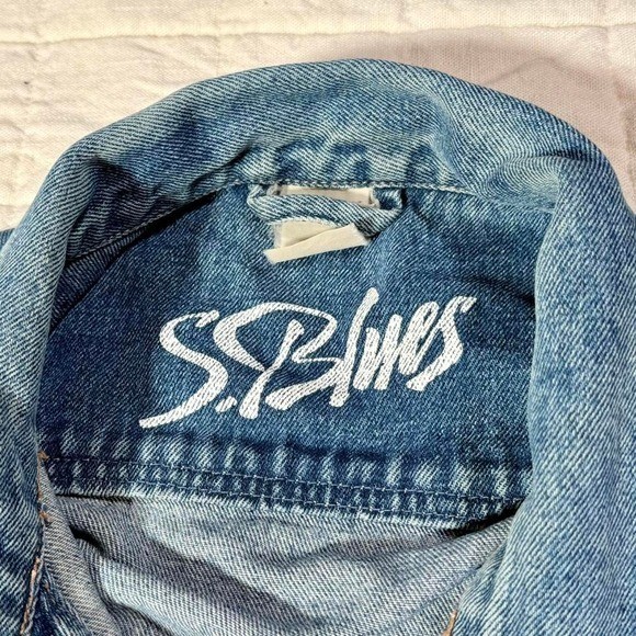 Vintage S.P. Blues Denim Jacket – Men&rsquo;s XL / Women&rsquo;s XXL–XXXL – 90s Oversized